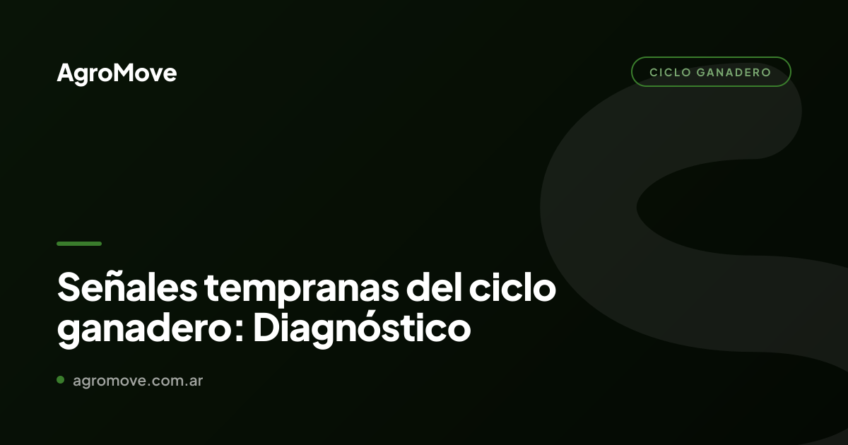señales tempranas del ciclo ganadero