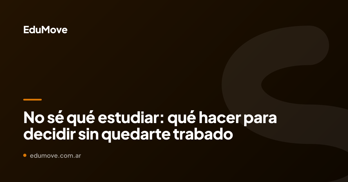 orientación vocacional