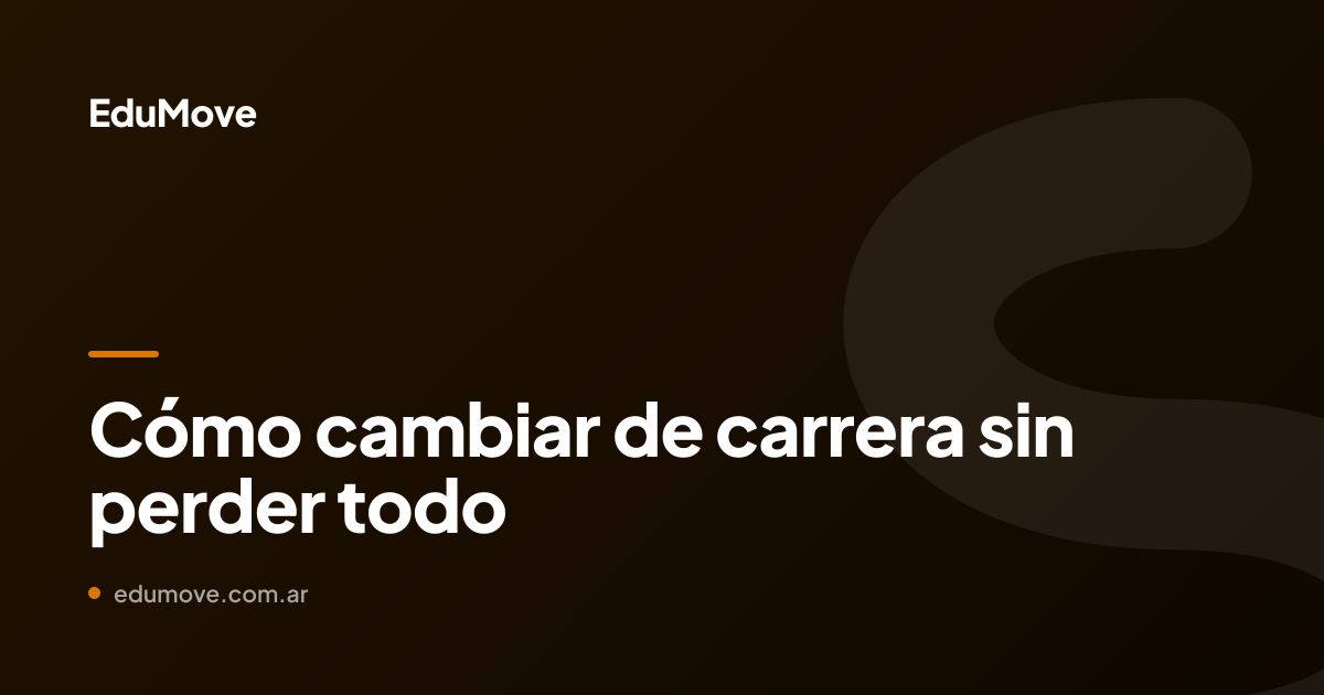 cambio de carrera