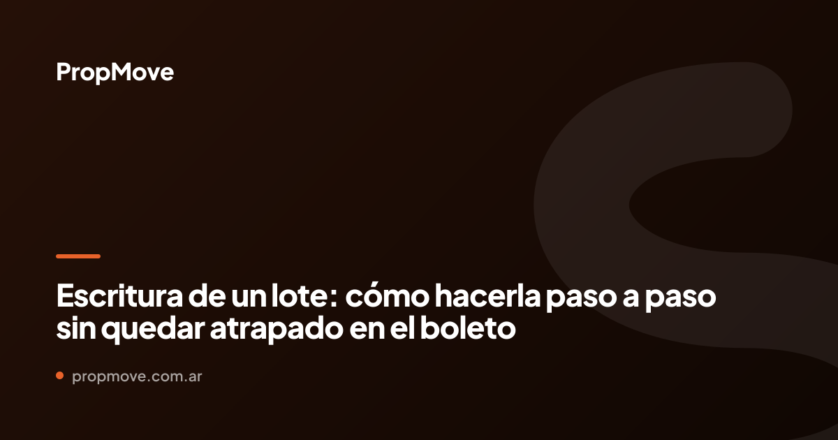 escritura de lote
