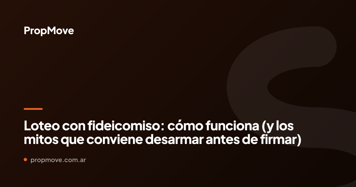 fideicomiso inmobiliario