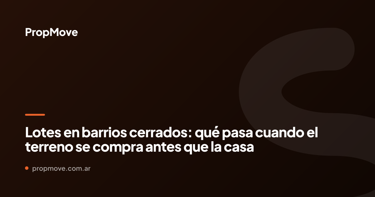 lotes en barrios cerrados