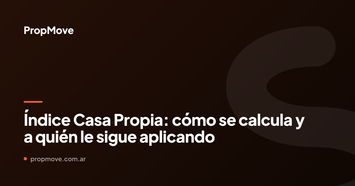 índice casa propia