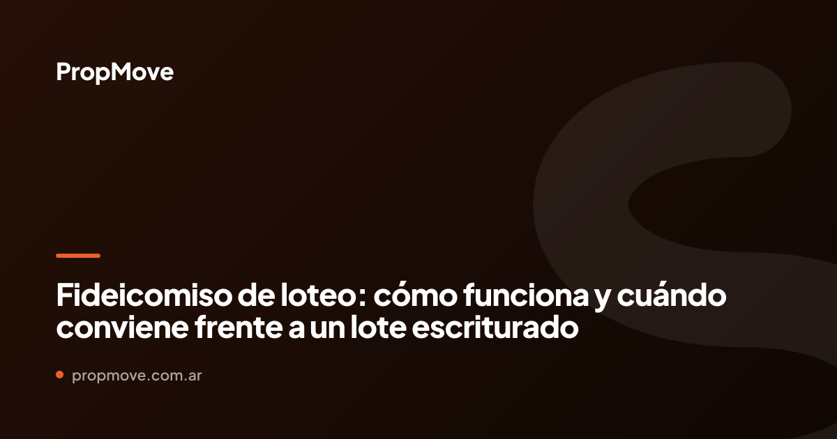 fideicomiso de loteo