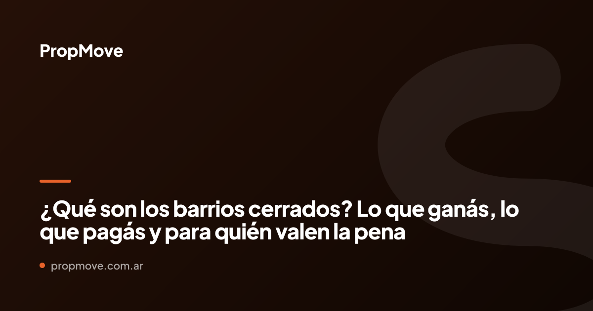 barrios cerrados