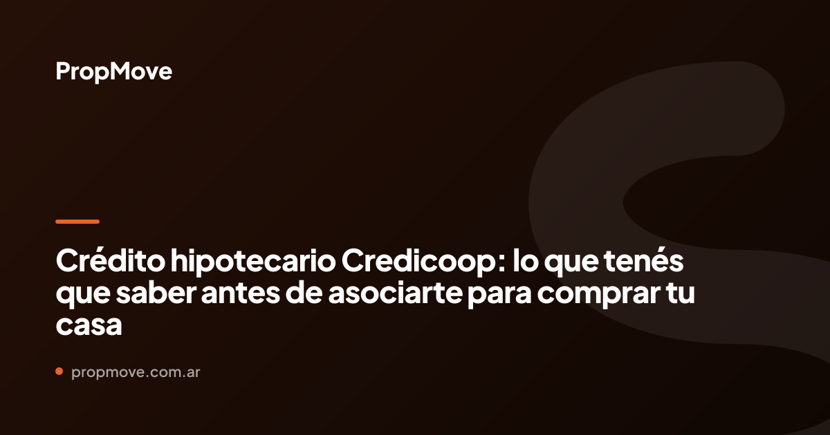 crédito hipotecario Credicoop